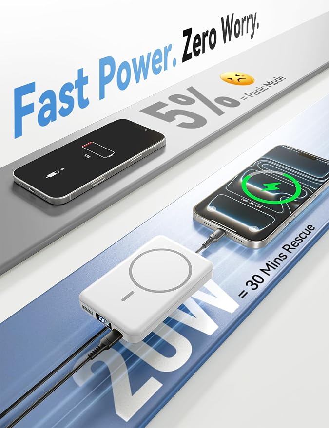 Aobbow Magnetic Portable Charger, 10000mAh - Image 3