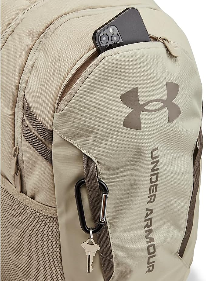 Under Armour Unisex-Adult Hustle 6.0 Backpack, Khaki Base/Khaki Base/Taupe Dusk - Image 3