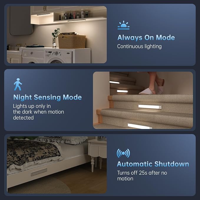 Under Cabinet Lighting, 54 LED 1800mAh Rechargeable, Motion Sensor Light - Image 7