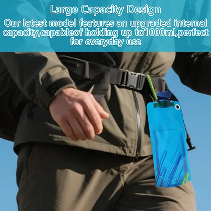 4 Pack Collapsible Water Bottle - Image 7
