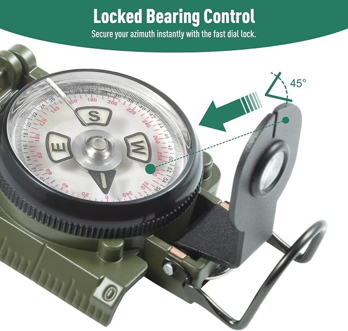 Eyeskey Multifunctional Military Sighting Navigation Compass Impact Resistant & - Image 6
