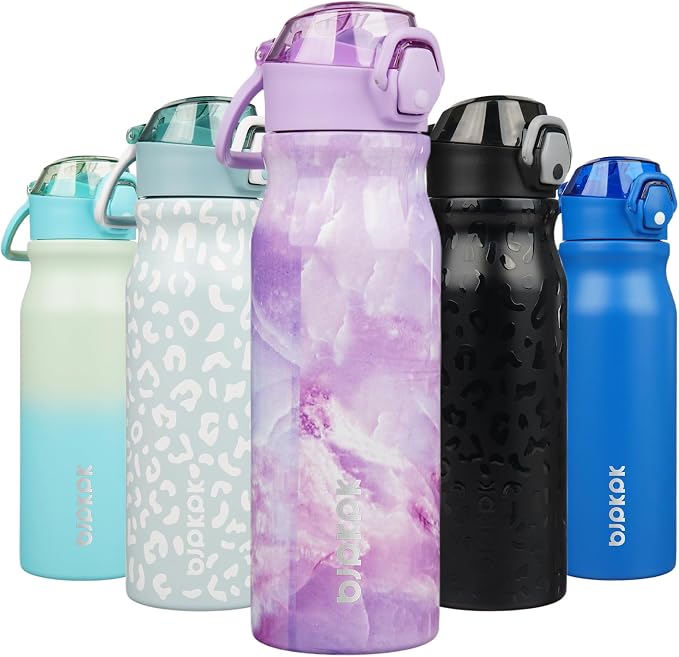 BJPKPK Water Bottle with Straw 25oz Insulated Water Bottles Reusable Stainless by BJPKPK