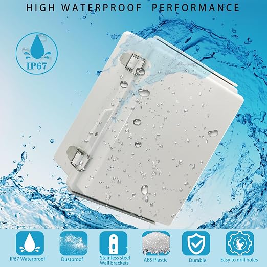 Waterproof Electrical Box with Mounting Plate, IP67 Junction Box Stainless - Image 2