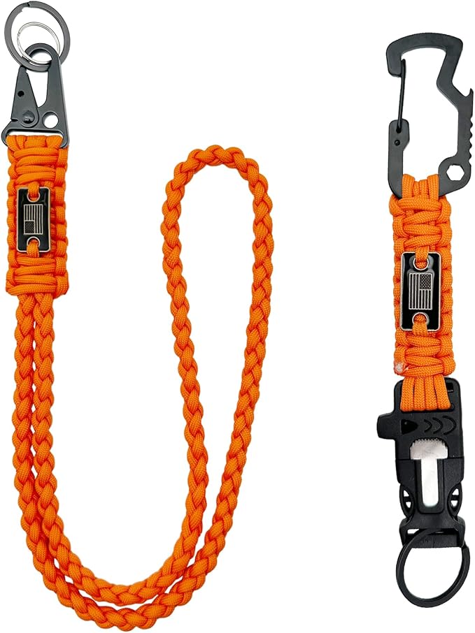 DDOUT Heavy Duty Paracord Lanyard 550 Paracord Braided Keychain by DDOUTOutdoor