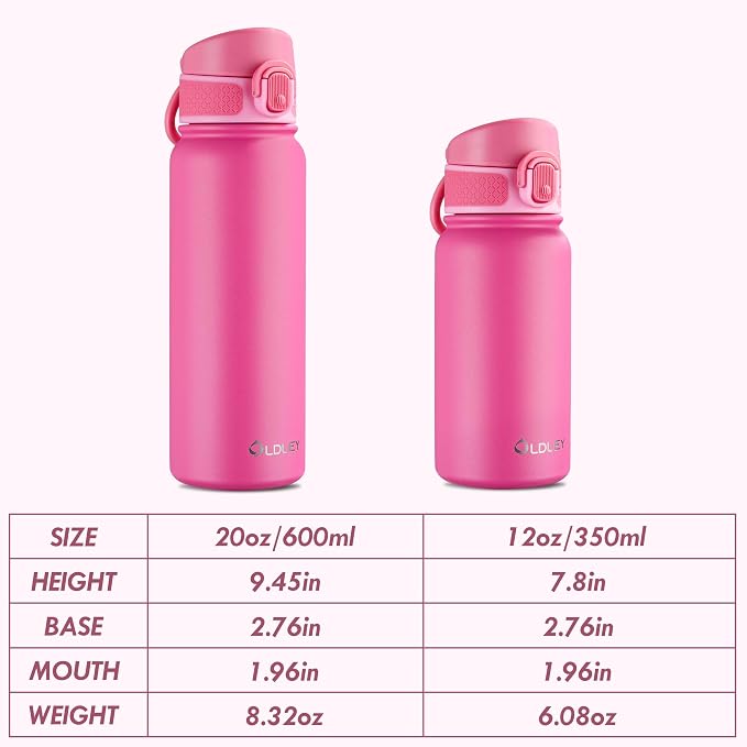OLDLEY 20 Oz Insulated Stainless Steel Water Bottle - Image 4