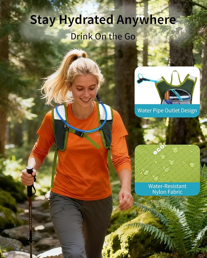 ECOHUB Hydration Backpack with 2L Water Bladder, Lightweight Running Hydration - Image 6