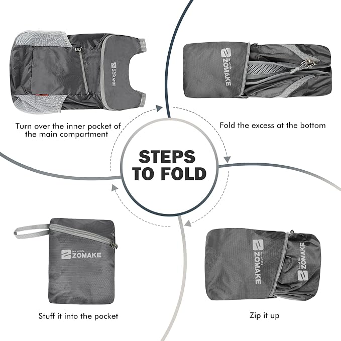 ZOMAKE Lightweight Packable Backpack, Foldable Backpacks Small Daypack - Image 6