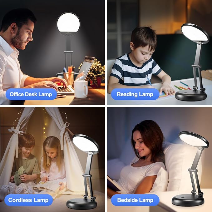 Desk Lamps for Home Office Rechargeable 3600mAh, Foldable+Portable Cordless - Image 6