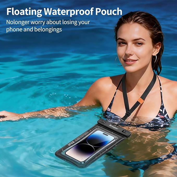 Waterproof Phone Pouch Floating 2 Pack, IP68 Waterproof Phone Case - Image 2