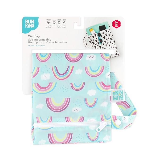 Bumkins Waterproof Wet Bag for Baby, Swim Suit, Cloth Diapers, Pump Parts - Image 5