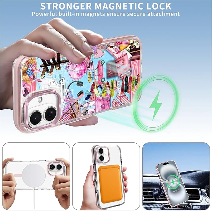 Case for iPhone 16 Plus, Cover Holiday Trip World Map Phone Case Design，for - Image 3