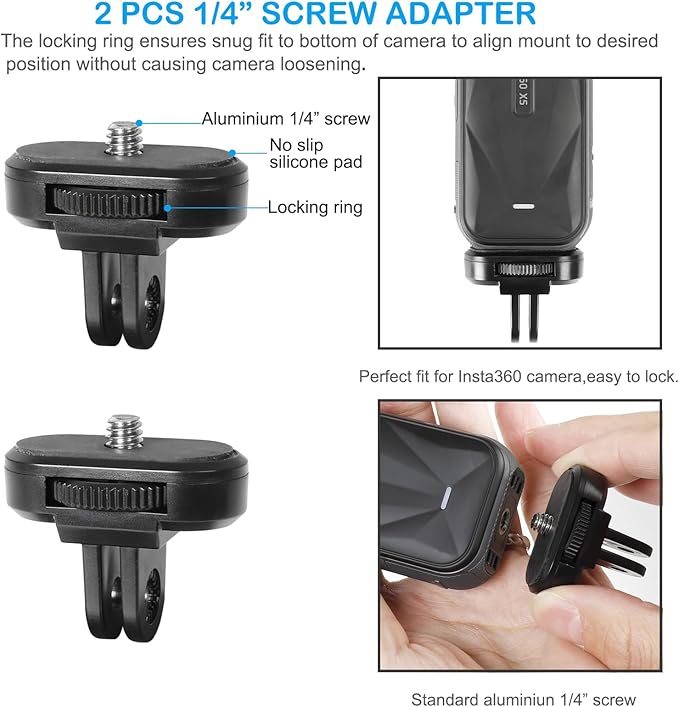 Accessories Kit for Insta360 One X5/X4/X4 Air/X3/X2, One R, X and GoPro Hero 9 - Image 4