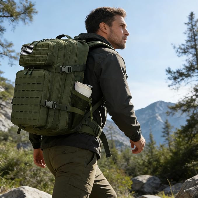 Military Tactical Backpack 45L/25L 3 Day Assault Pack Molle Daypack Hiking - Image 6