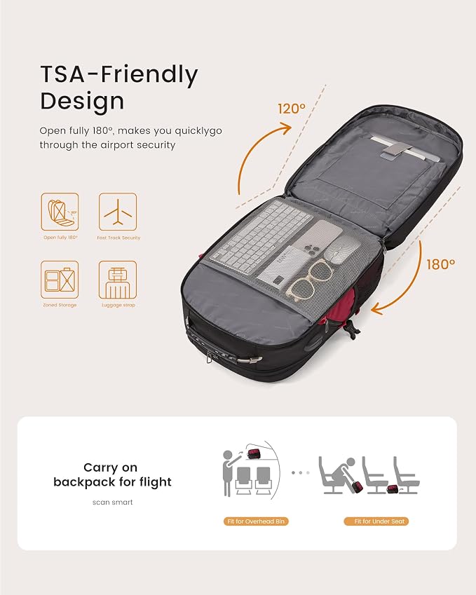 LOVEVOOK Travel Laptop Backpack Waterproof Anti Theft Backpack - Image 5