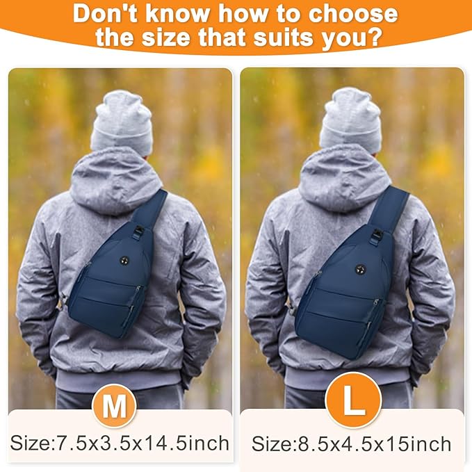 Pritent Crossbody Bags for Women Men Trendy Sling Bag Backpack Casual Chest Bag - Image 6