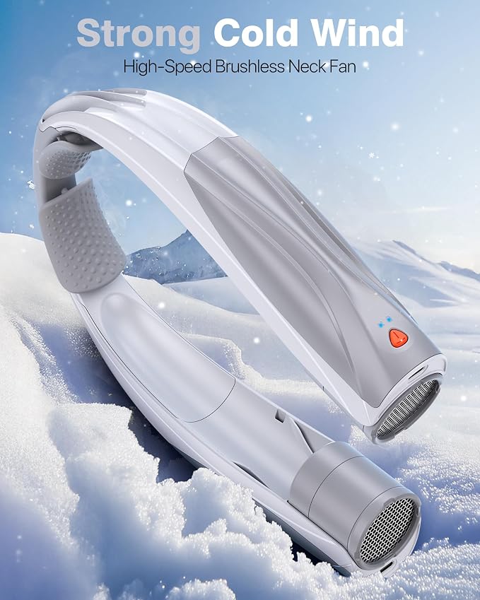 Portable Neck Fan, 6000mAh Personal Fan, 360° Cooling Rechargeable Wearable Fan - Image 2