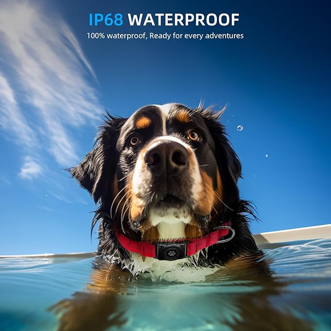 Upgraded AirTag Dog Collar, IP68 Waterproof Air Tag Dog Collar Holder, - Image 2