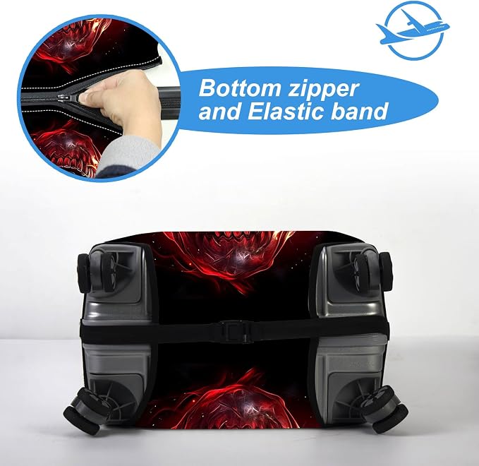 Luggage Cover Protector for 30-32 Inch Suitcases, TSA Approved Elastic Travel - Image 5
