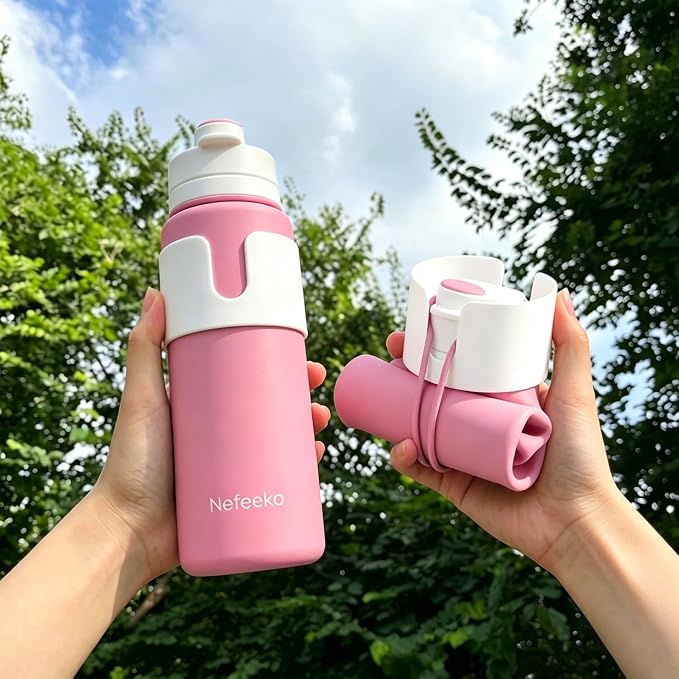 Nefeeko Collapsible Water Bottle, BPA Free 26oz Foldable Water Bottle - Image 7