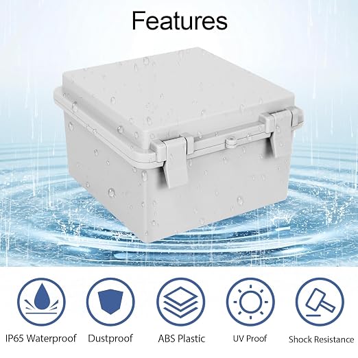 Junction Box, ABS Plastic IP65 Waterproof Dustproof Universal Electrical - Image 3