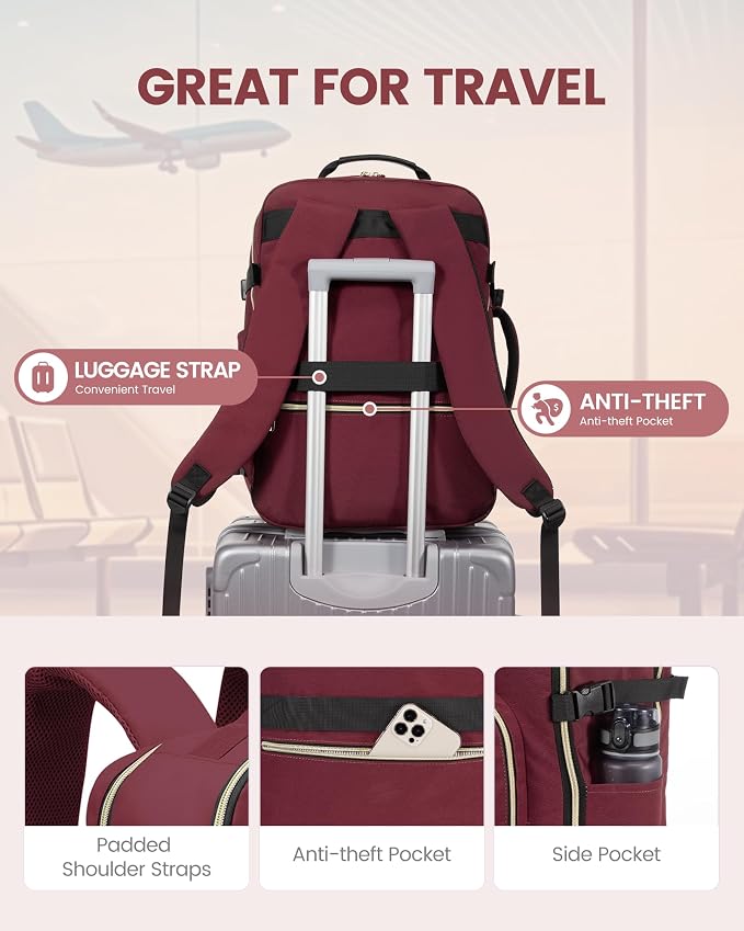 LOVEVOOK Travel Backpack for Women & Men 40L, Airline Approved Carry On - Image 6