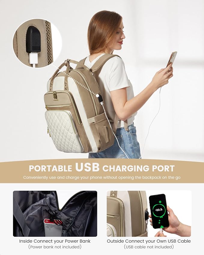 LOVEVOOK Laptop Backpack Purse for Women, Water Resistant Lightweight Daypacks - Image 4