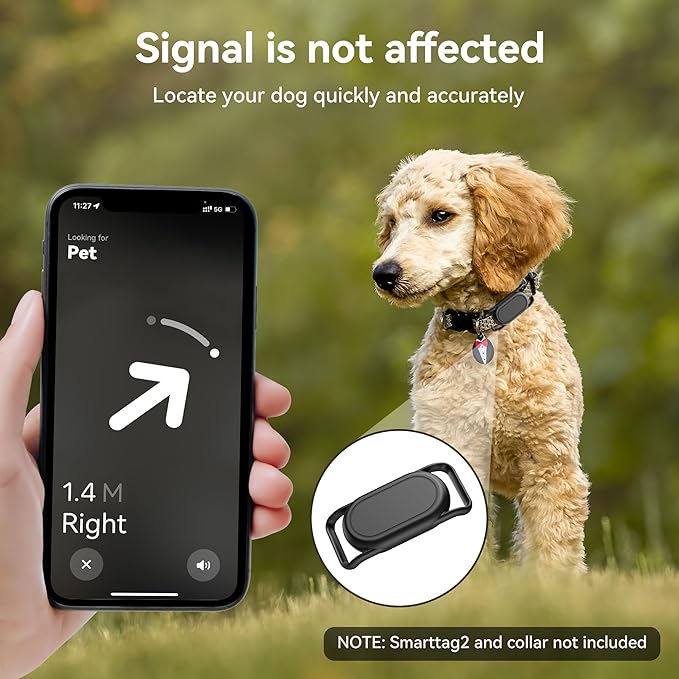 DDJ Dog Collar Holder for Samsung Smart Tag 2, Dog GPS Tracker Waterproof - Image 6