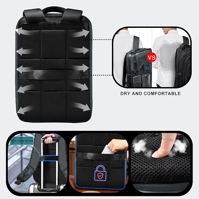 ZINZ Laptop Backpack 15 15.6 16 Inch, Expandable Computer Rucksack - Image 5