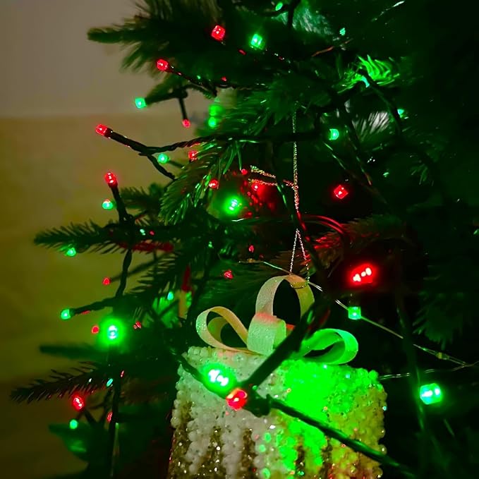 75.8 FT 200 LED Red and Green Christmas Lights Indoor Outdoor, Timer & Memory - Image 2