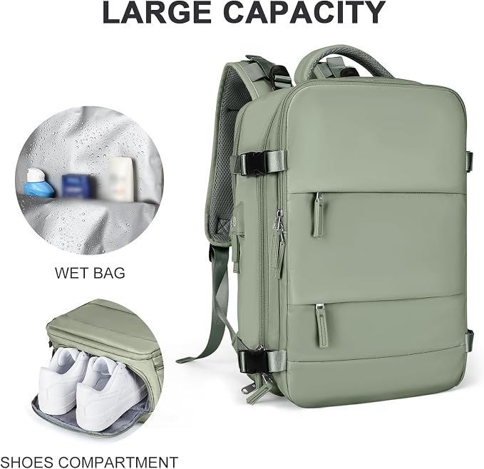 coowoz Travel Backpack For Women Men, Carry On Backpack, Hiking Backpack - Image 3