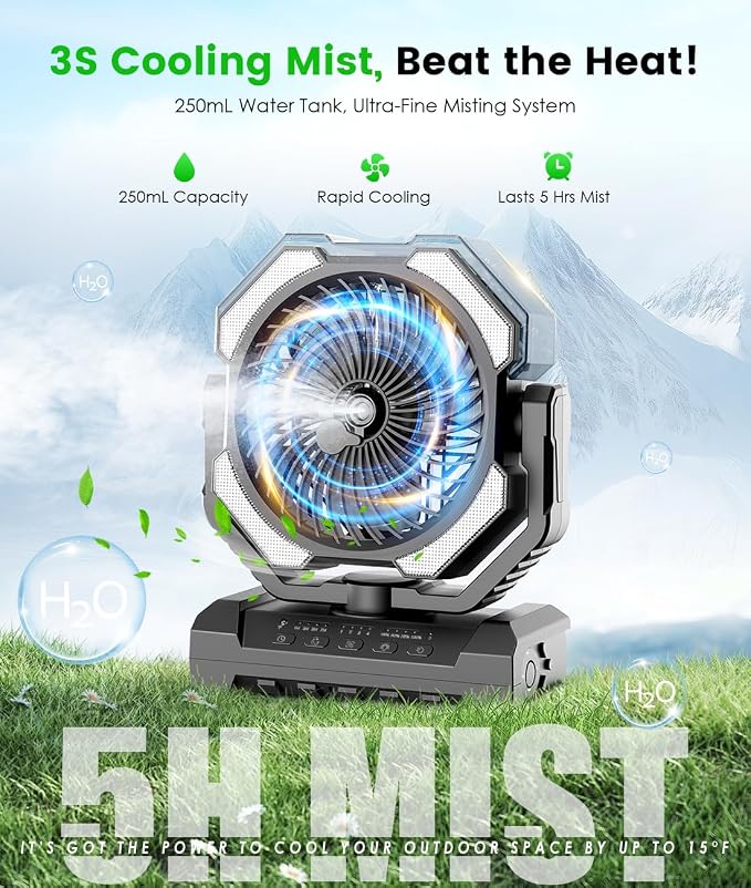 Camping Misting Fan - Image 2
