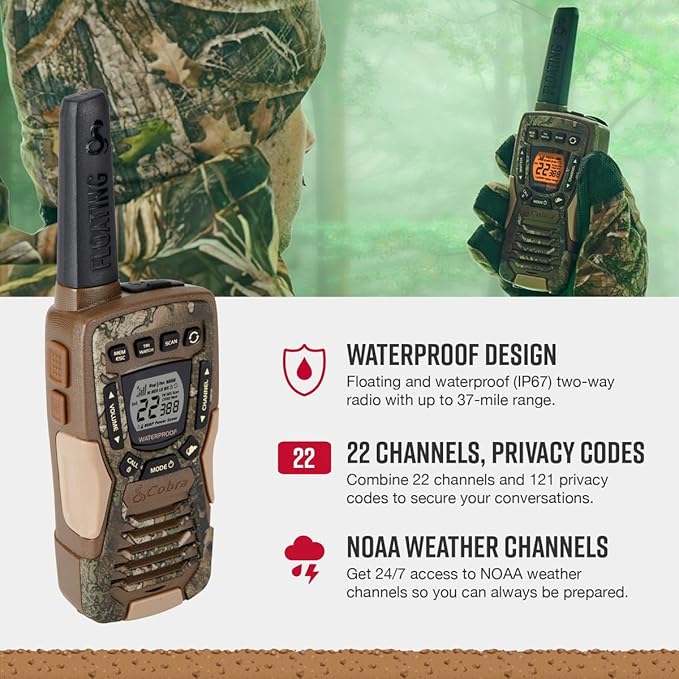 Cobra ACXT1035R FLT Waterproof Walkie Talkies - Image 3