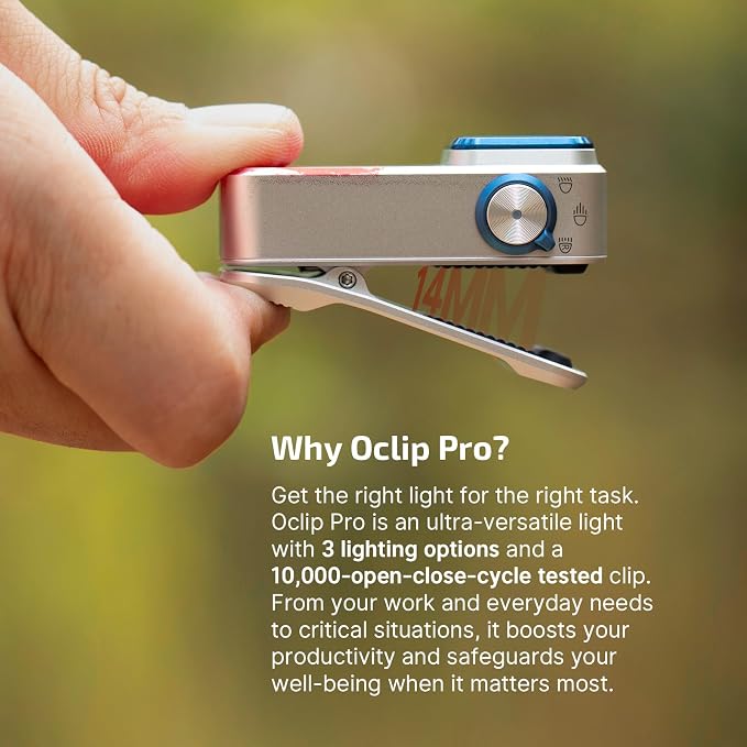OLIGHT Oclip Pro EDC Flashlight Clip-on Light, Rechargeable 500 Lumens - Image 2