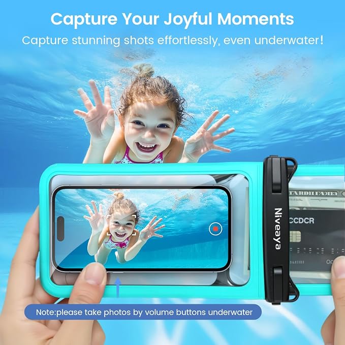 Niveaya Double Space Waterproof Phone Pouch, IPX8 Phone Case - Image 6