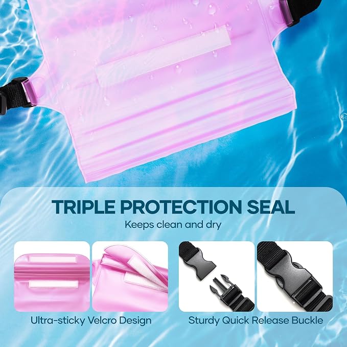 Waterproof Fanny Pack for Women, Waterproof Pouch for Phone Passport Purse - Image 7