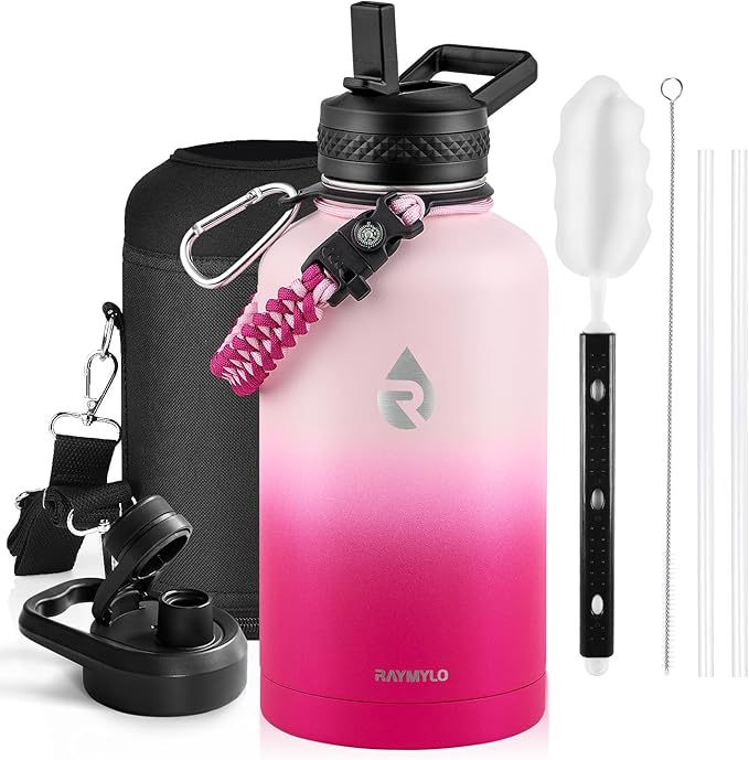 RAYMYLO Insulated Water Bottle 64 oz, Triple Wall Vacuum Stainless Steel by RAYMYLO