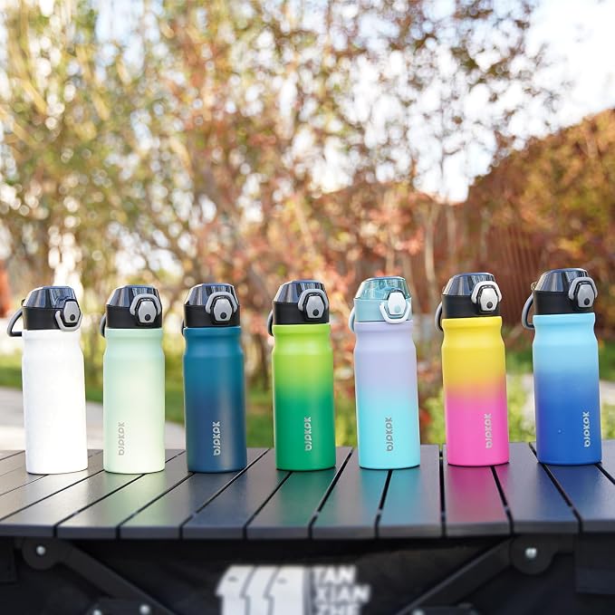 BJPKPK Water Bottle with Straw 18oz Insulated Water Bottles Reusable Stainless - Image 6