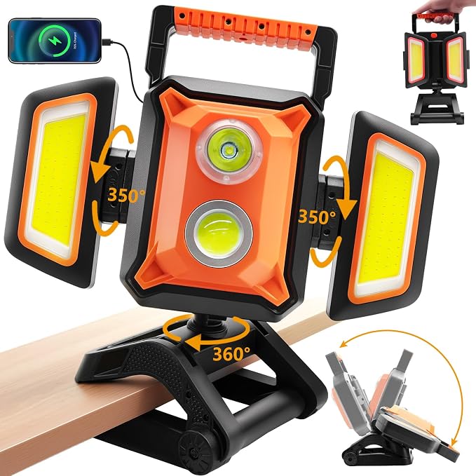 Tresda 4000LM LED Work Light Rechargeable by Tresda