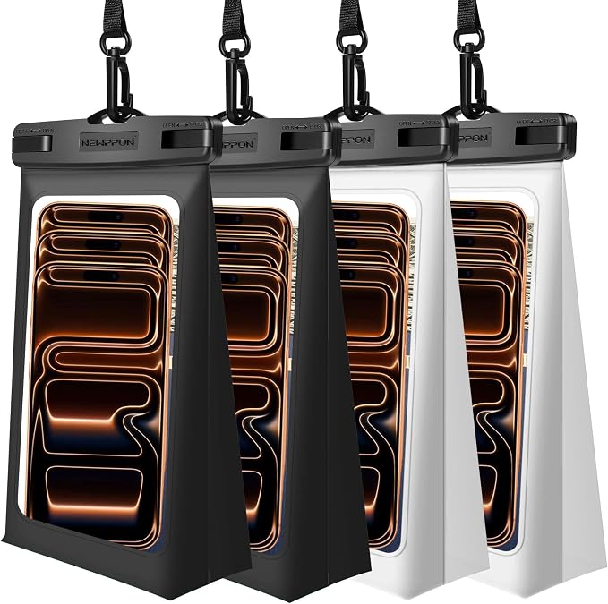 4 Pack Floating Waterproof Phone Pouch by Newppon