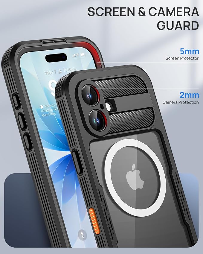 Lanhiem Magnetic for iPhone 17 Case, IP68 Waterproof Dustproof Case, Full Body - Image 7