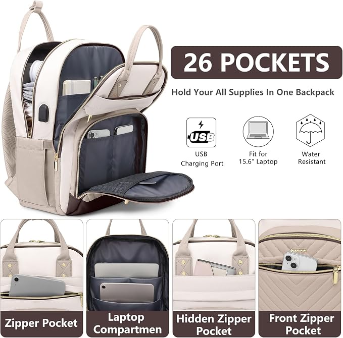Laptop Backpack for Women Work Bag - Image 2