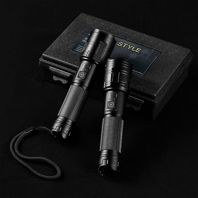 Rechargeable Flashlights 90, 000 High Lumen, 2 Pack Super Bright LED Flashlight - Image 8