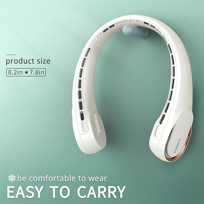 FrSara Neck Fan, Portable Personal Fan Strong Wind, Air Volume, 360° Cooling - Image 6