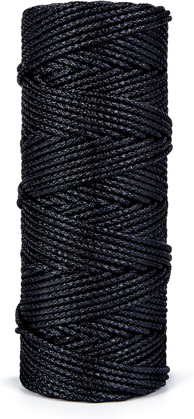 HONGDA Braided Tarred Bank Line Twine, 236 Feet #36, 2.2mm - Image 3