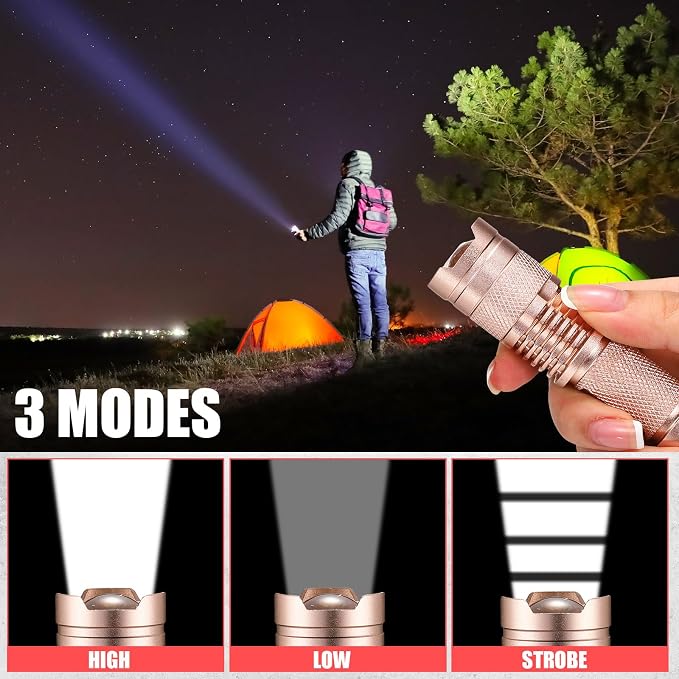 Fumete 20 Pieces LED Flashlight Mini 3 Mode Tactical Torch Small Water - Image 5