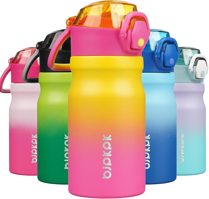 BJPKPK Water Bottle with Straw 14oz Insulated Water Bottles Reusable Stainless by BJPKPK