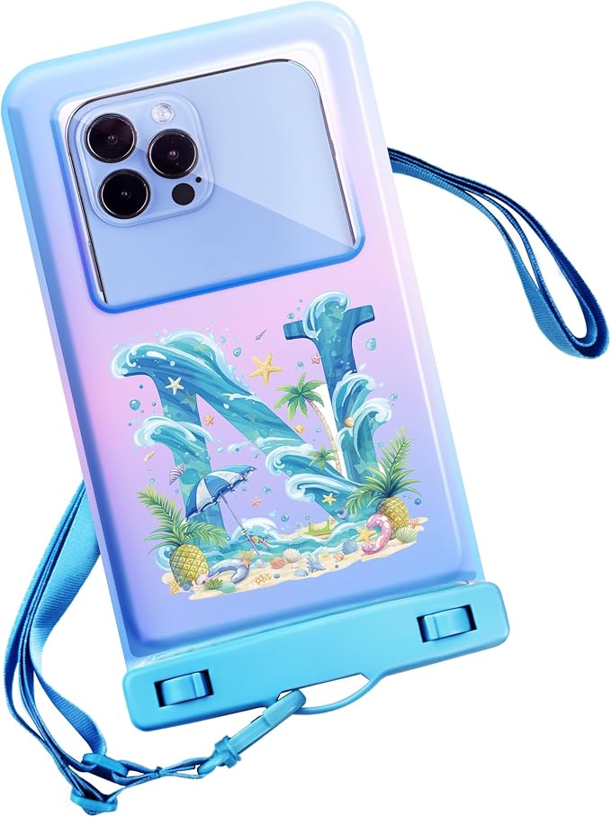 Personalized Initial Waterproof Phone Pouch Case by Unknown