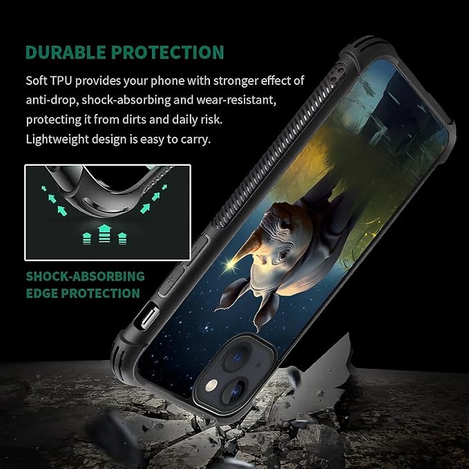 for iPhone 15 Plus Case, Rhino Water Marshes Pattern Made of Soft Silicone Hard - Image 6