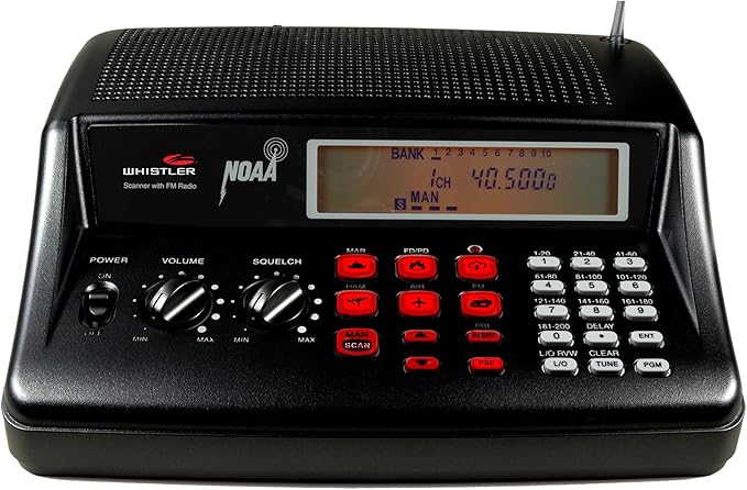 Whistler WS1025 Analog Desktop Scanner – Programmable Police/Fire/Weather Radio - Image 4