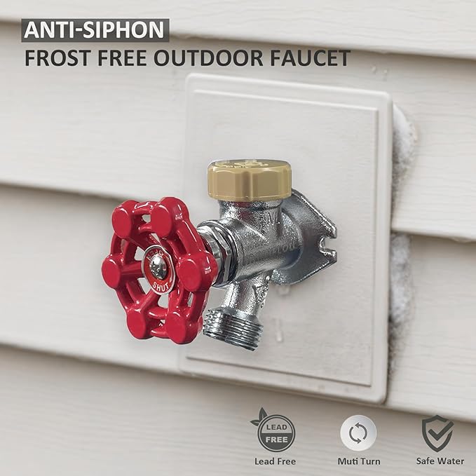 12inch Anti-Siphon Frost Free Sillcock, No Lead Brass Frost Proof Outdoor - Image 2